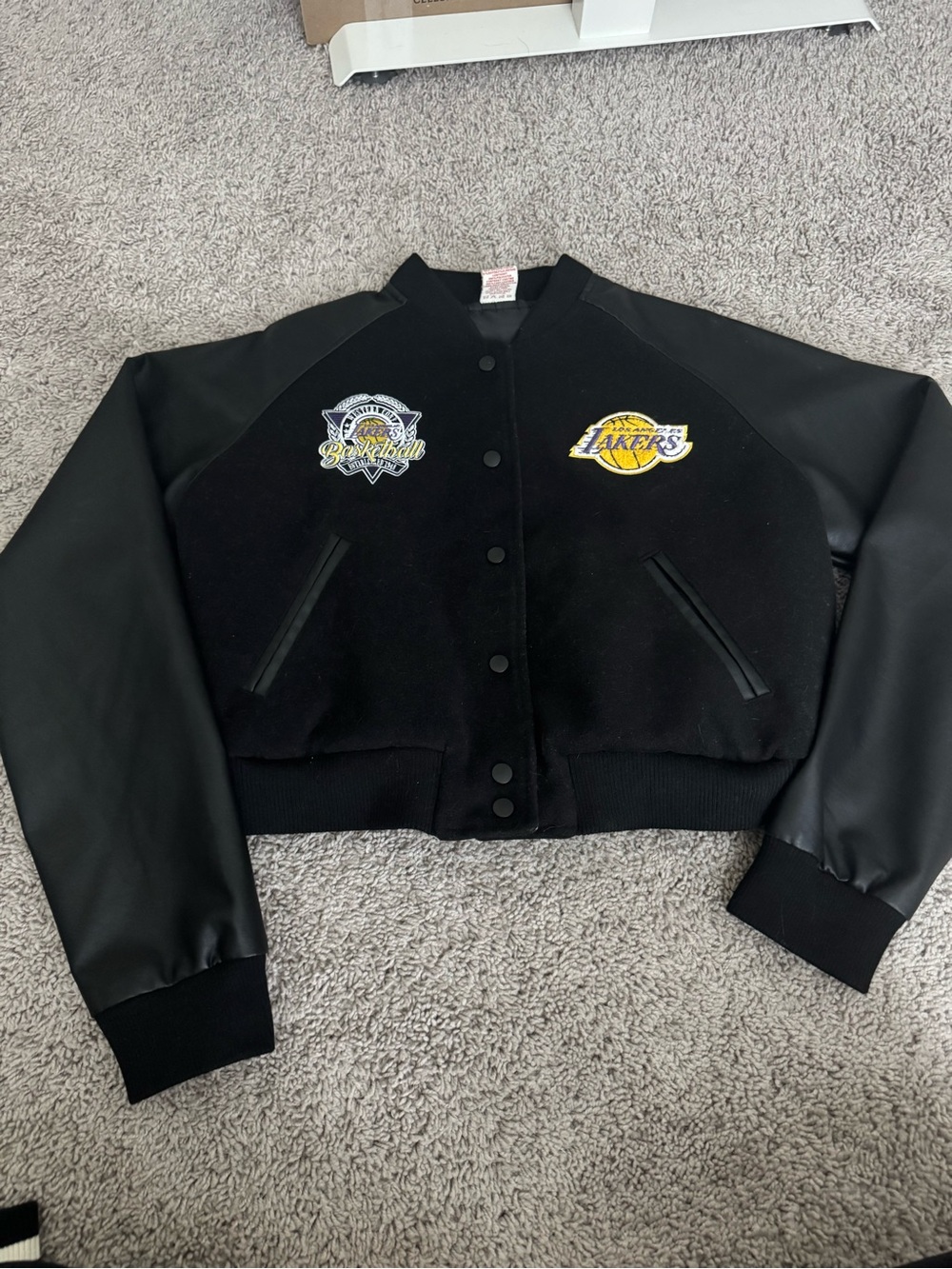 Los Angeles Lakers Cropped Varsity Jacket